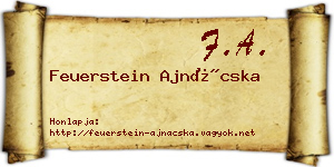 Feuerstein Ajnácska névjegykártya